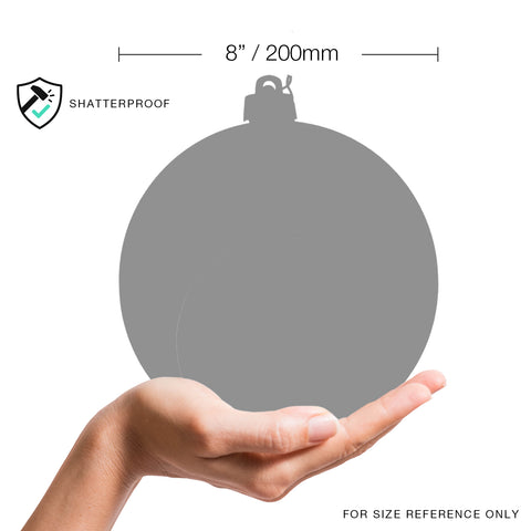 Shatterproof Plastic Sand Gold Shiny Ball Ornament, 8" (200MM)