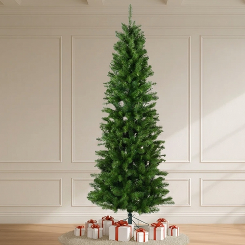 Pencil Artificial Christmas Tree, 9.5'