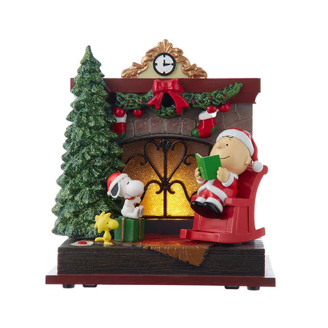 Peanuts© Santa Charlie Brown Musical Fireplace