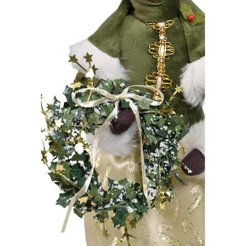 Gold Sparkle Mrs Claus Caroler Figurine, 13"