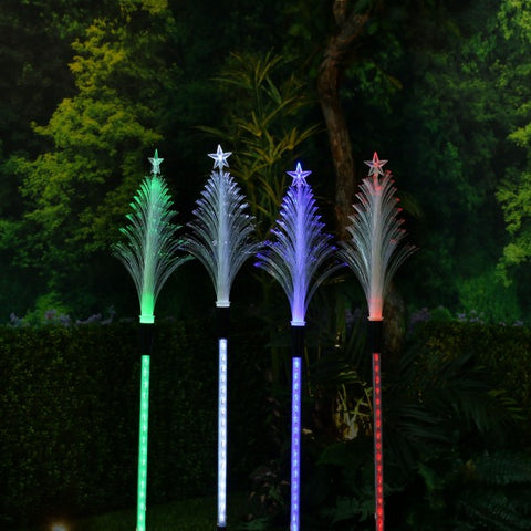 Fiber-Optic Multi Tree Motion Garden Stake 4 colors