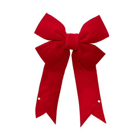 12" Red Velvet Solid Structural Bow (Wreath Size 24")