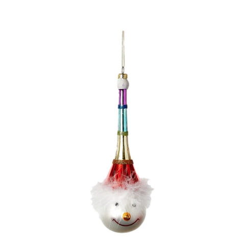 Glass Rainbow Santa/Snowman Ornament, 8" (2 styles - sold individually)