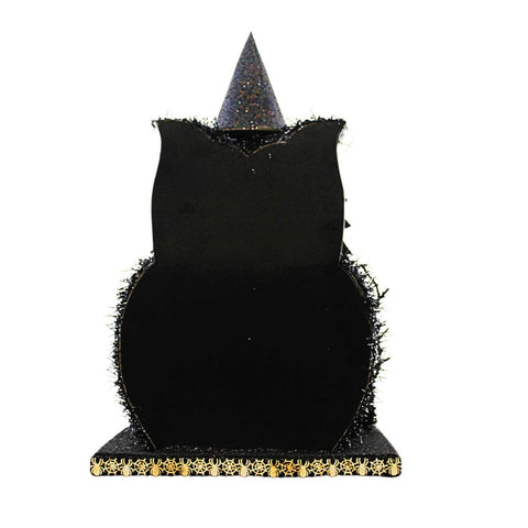 12" Lighted Owlhouse In Orange And Black (2 Styles - Sold individually)