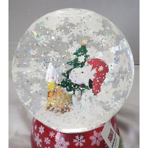 LED Dome Snoopy & Woodstock Campfire Swirl Water Globe, 5.75"