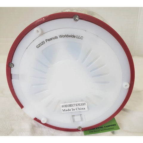 LED Dome Snoopy & Woodstock Campfire Swirl Water Globe, 5.75"