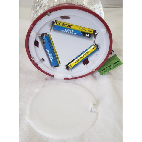 LED Dome Snoopy & Woodstock Campfire Swirl Water Globe, 5.75"