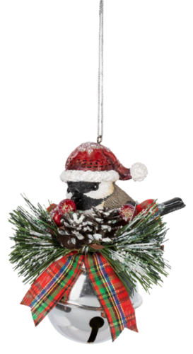 4"H Festive Feathered Friends Ornament