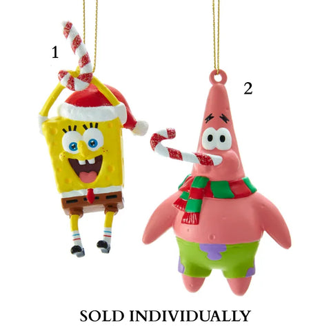 SpongeBob Squarepants™ and Patrick Ornaments (2 Styles – Sold individually)