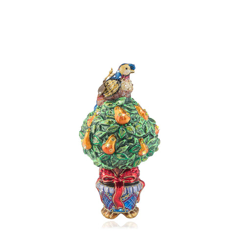 Partridge In A Pear Tree Glass Ornament, 7"