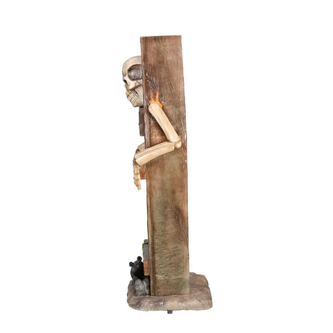 Large Skeleton In The Coffin Display, 71"