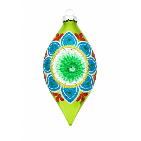 Holiday Splendor Glass Reflector Tulip Ornament, 7" (4 styles - sold individually)