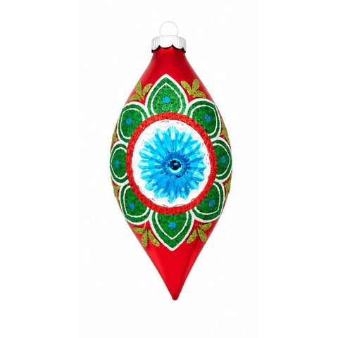 Holiday Splendor Glass Reflector Tulip Ornament, 7" (4 styles - sold individually)