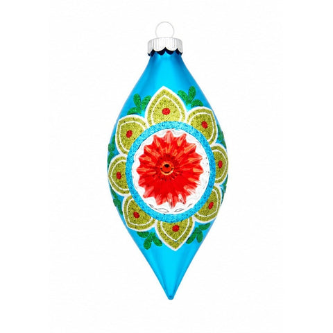 Holiday Splendor Glass Reflector Tulip Ornament, 7" (4 styles - sold individually)