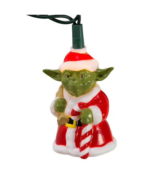 11.5' UL 10-Light Star Wars™ Yoda In Santa Suit Light Set