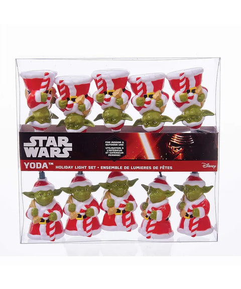 11.5' UL 10-Light Star Wars™ Yoda In Santa Suit Light Set