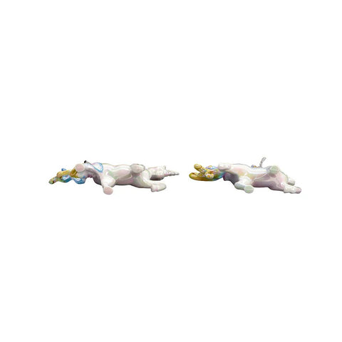 White Iridescent Unicorn Ornaments (2 Styles – Sold individually)