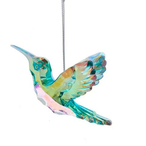 Blue or Green Acrylic Hummingbird Ornament (2 styles - Sold individually)