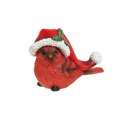 Cardinal w/ Santa Hat, 4" (3 styles - sold individually)