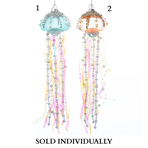 Jellyfish Glass Ornaments (2 Styles – Sold individually)