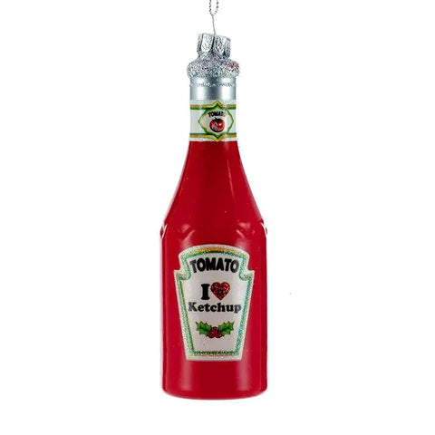 Glass Ketchup Christmas Ornament