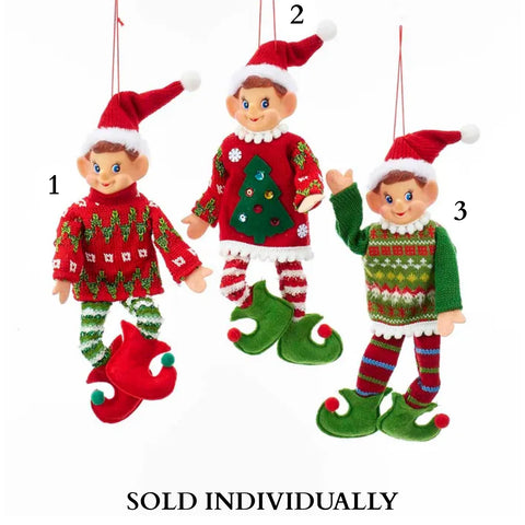 Christmas Elf Ornament (3 Styles – Sold individually)