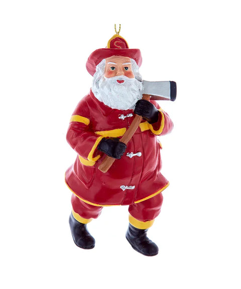 Santa Fireman Ornament