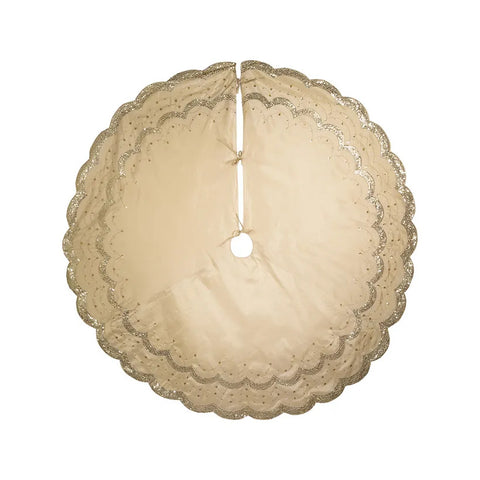 Gold Embossed Tree Skirt, 72"