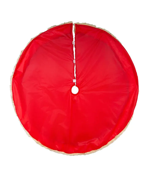 48" Red Cable Knit Tree Skirt