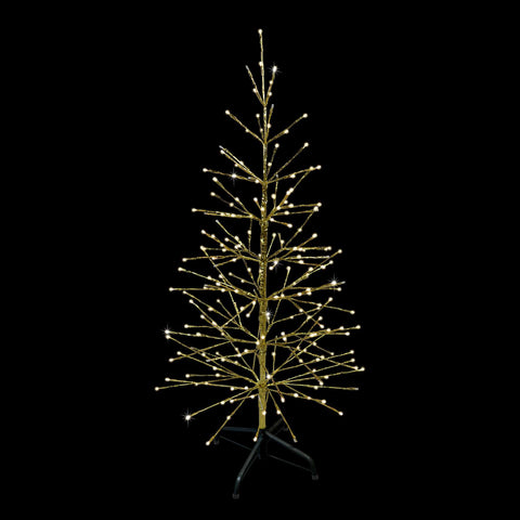 LED 4' Warm White Twig Tree with Gold Tape