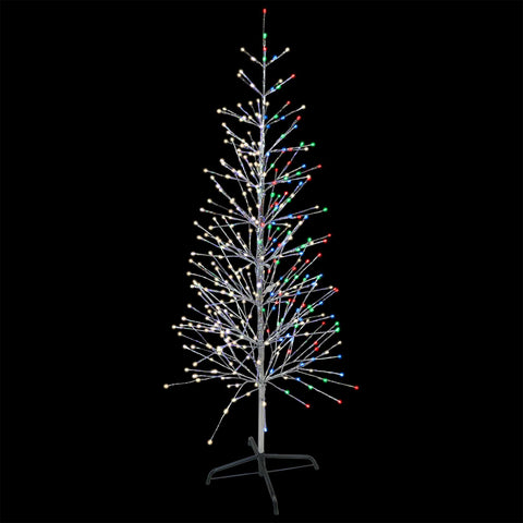 LED 5.5' Color Changing Warm White/Multicolor Twig Tree with Silver Tape