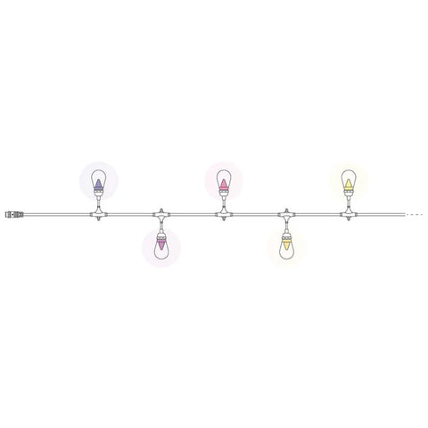 Twinkly Pro S14 Bulbs String, 50 RGB LEDs, SPI, Black Wire
