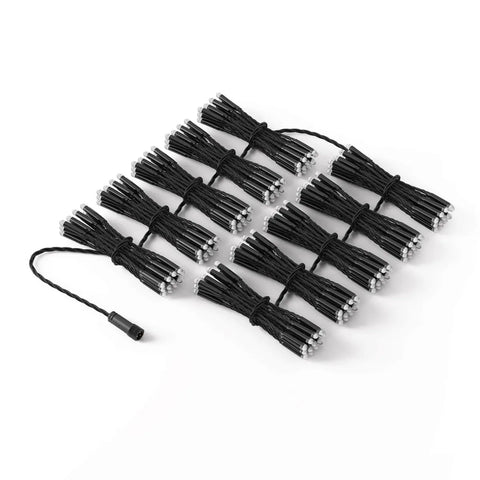 Twinkly Plus Curtain, 10x25 RGBW LEDs, PLC, Black Wire