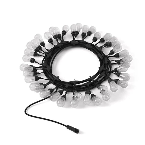 Twinkly Plus S14 Bulbs String, 40 RGBW LEDs, PLC, Black Wire
