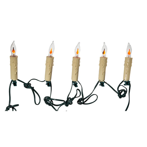UL 7L Flicker Flame Candle Light Set, 9'