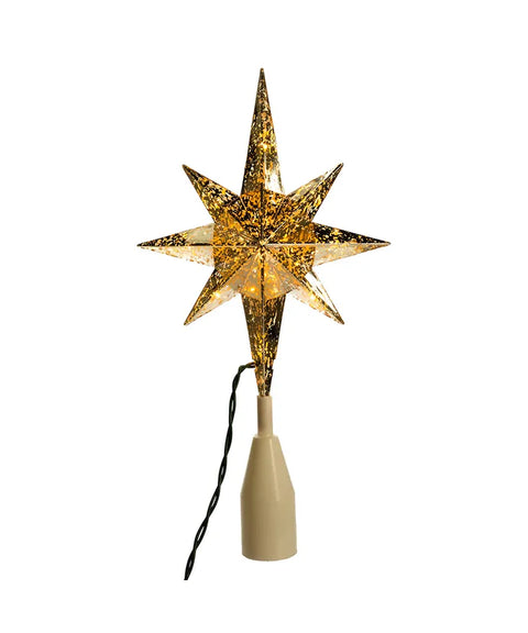 10-Light Gold Bethlehem Star Treetop, 12.25" (UL)