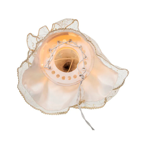 UL 10-Light Ivory & Gold African American Angel Treetop, 12"