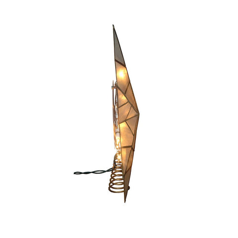 UL 10L 8-Point Capiz Gold Star Treetop, 14"