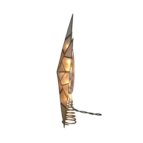UL 10L 8-Point Capiz Gold Star Treetop, 14"