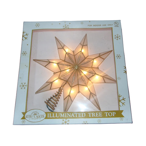 UL 10L 8-Point Capiz Gold Star Treetop, 14"
