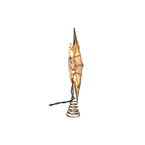 UL 10-Light Capiz Star With Center Gem Treetop, 10.24"