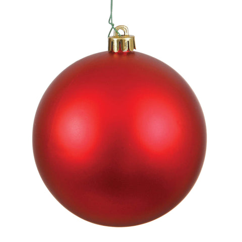 Shatterproof Red Matte Ball Ornament, 8" (200MM)