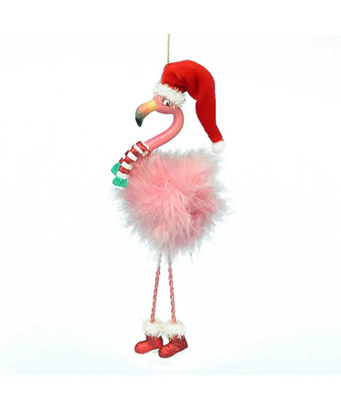 7.5" Flamingo w/Dangle Legs Ornament