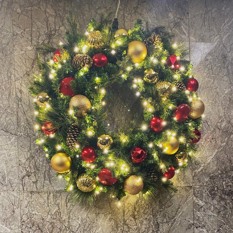 Pre-Owned XL Red & Gold Decorated Greenery Package
