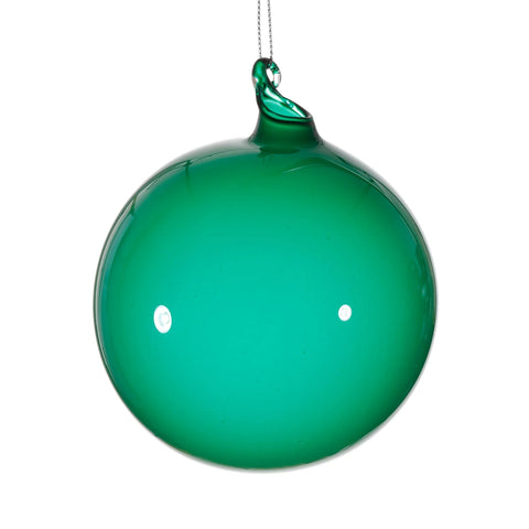 Citrus Green Bubblegum Glass Ball Ornament, 4" (100mm) (Set of 3)