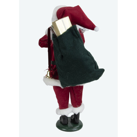 Message Santa Caroler Figurine, 13"