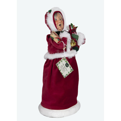 Message Mrs Claus Caroler Figurine, 13"