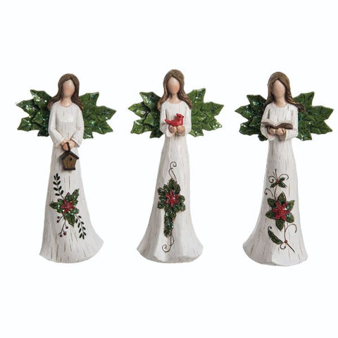 Traditional Christmas Angel Figures in Resin  3 Styles