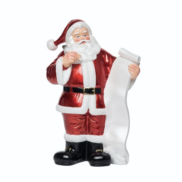 Classic Santa Figurine, Resin, 12.8" H
