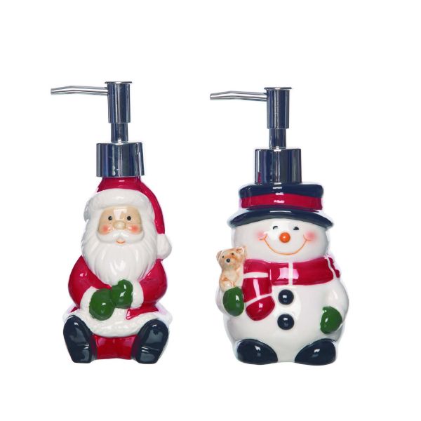Ceramic Santa/Snowman Soap Dispenser (2 Styles to choose)